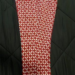 Loft, Size 10, Red/White pants